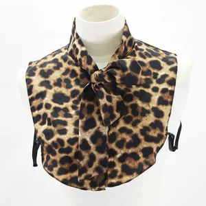 Leopard Fake Collar Shirt Women 2020 Print Ladies Detachable Collar False Removable Collar Neck Tie For Women Stand Nep Kraagie
