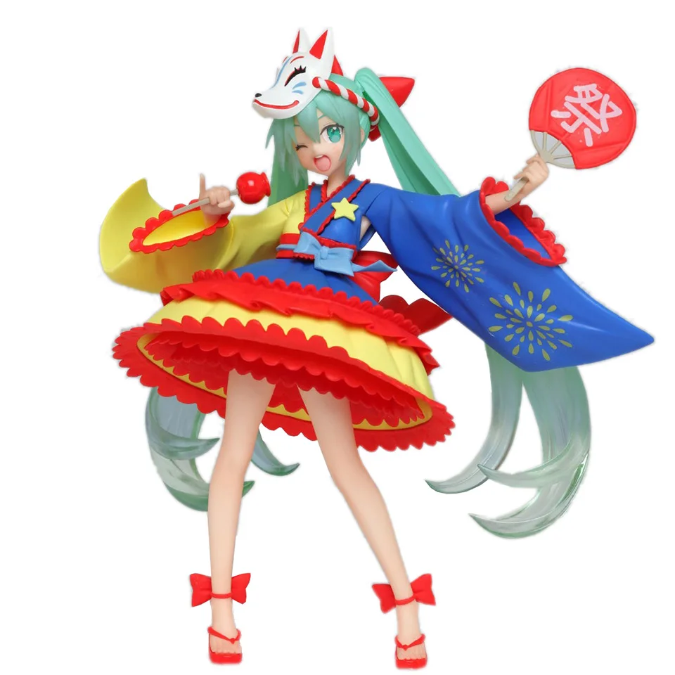 Miku Tronzo Taito VOCALOID Мику 2nd сезон лето ver ПВХ фигурка Модель Куклы Игрушки Хацунэ Мику коллекция Figural подарок - Цвет: Miku