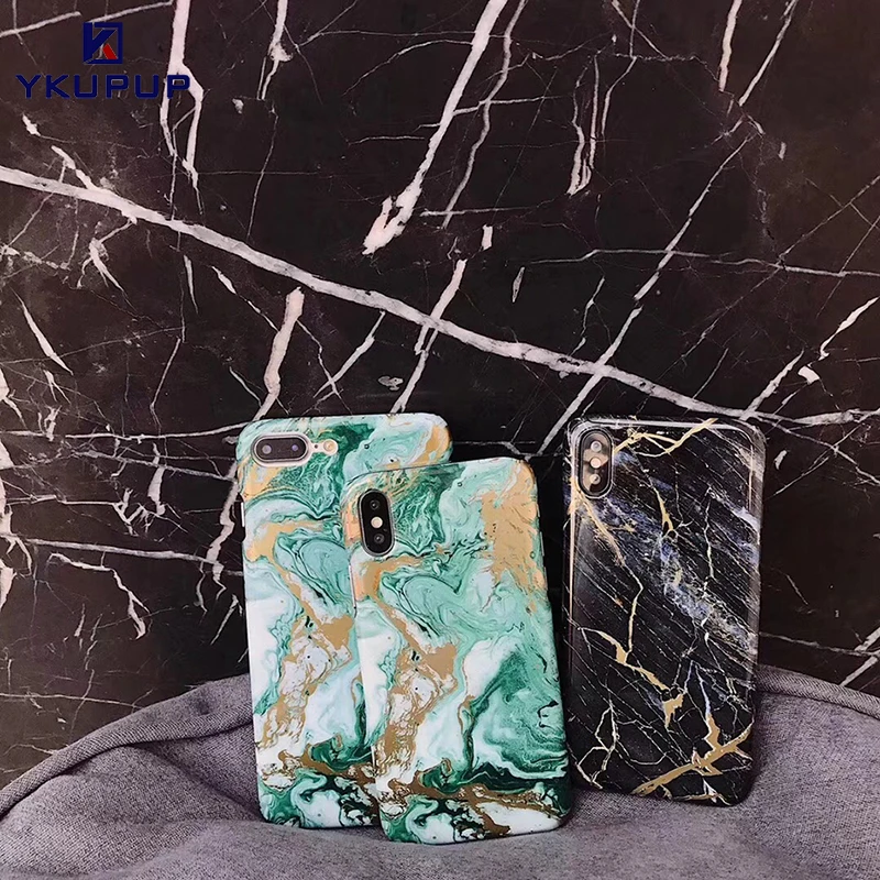 YKUPUP Luxury Ink oil painting marble texture Phone Case For iphone X 6 6S 7 8 Plus Cover for 6s coque funda hard plastic |