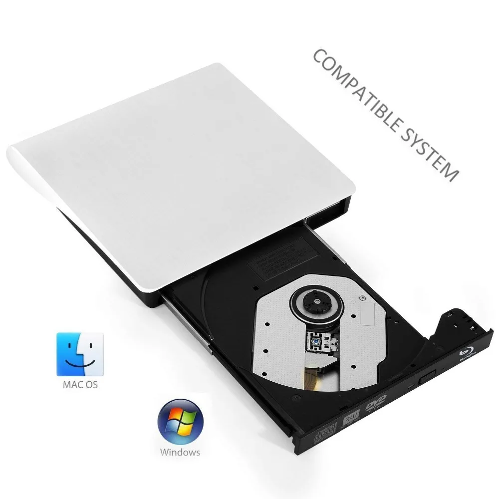 Внешний оптический привод USB 3 0 Bluray 3d-проигрыватель записывающее устройство BD-RE DVD