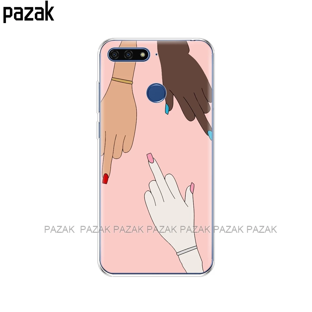 34530 Силиконовый чехол для телефона huawei Honor 7A pro, 5,7 дюймов, мягкая прозрачная задняя крышка из ТПУ, полная защита 360, для huawei Honor 7A pro - Цвет: 34530
