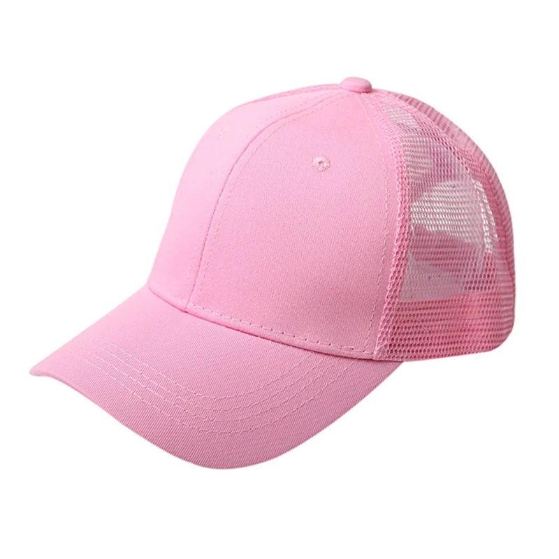 Конский хвост бейсболки женские грязный булочка Snapback Лето сетчатые шляпы повседневное спорта тенниса кепки s Прямая шляпа кепки