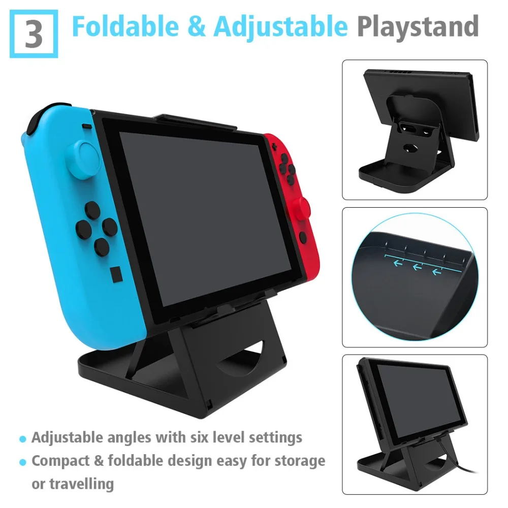Набор аксессуаров для игр OIVO Nintendo Switch Controller зарядная док станция сумка переноски