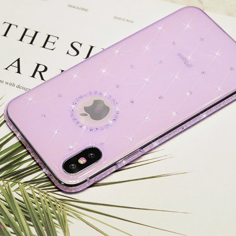 Мобильный чехол для iPhone X 6 6s 7 8 плюс Роскошные ювелирные изделия покрытие корпус
