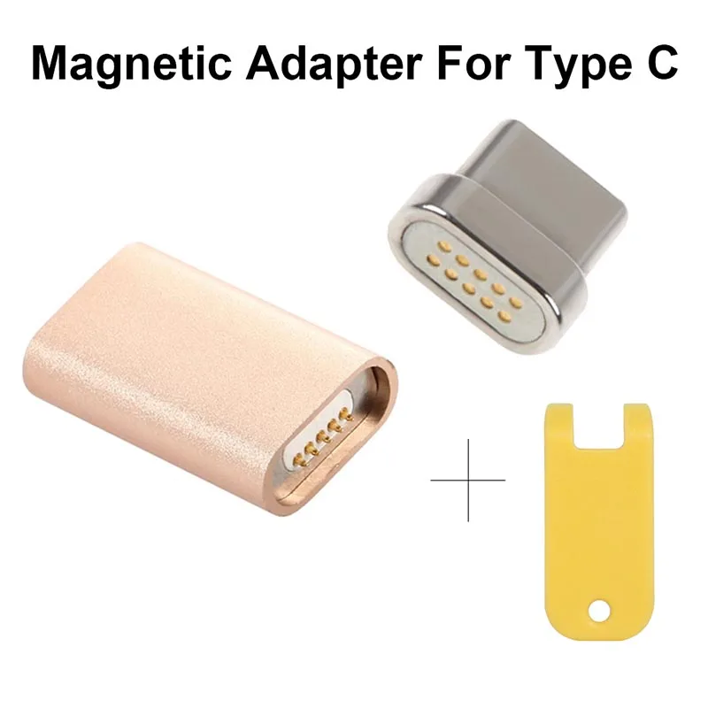 Gold YIESOM Micro USB адаптер для адаптера типа C Магнитный преобразователь для SAMSUNG S8 S9 Plus Note 8 9 Магнитный адаптер type-C вилка+ инструмент - Цвет: Gold