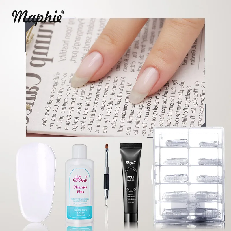 Maphie, 15 г, прозрачный удлиняющий УФ-гель для ногтей, розовый цвет, светодиодный Гель-лак для ногтей DIY, Полупостоянный гель для ногтей - Цвет: 006 4PCS SET