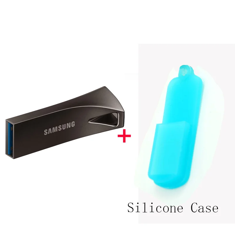 Новинка, флеш-диск SAMSUNG, 32 ГБ, 64 ГБ, 128 ГБ, USB 3,1, металлический флеш-накопитель, миниатюрная флеш-карта памяти DIY, usb диск на ключ - Цвет: BE4 Plus Silicone