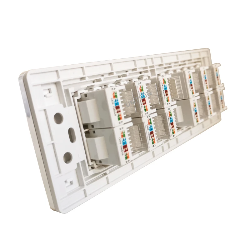 12 портов CAT5E CAT 6 RJ45 Ethernet LAN настенная панель 118 Тип интернет лицевая крышка