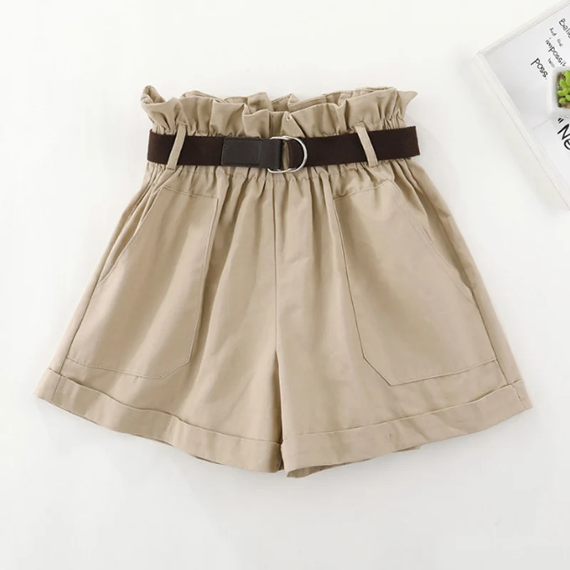 Женские шорты с высокой талией Wixra летние повседневные эластичной и карманами 2019