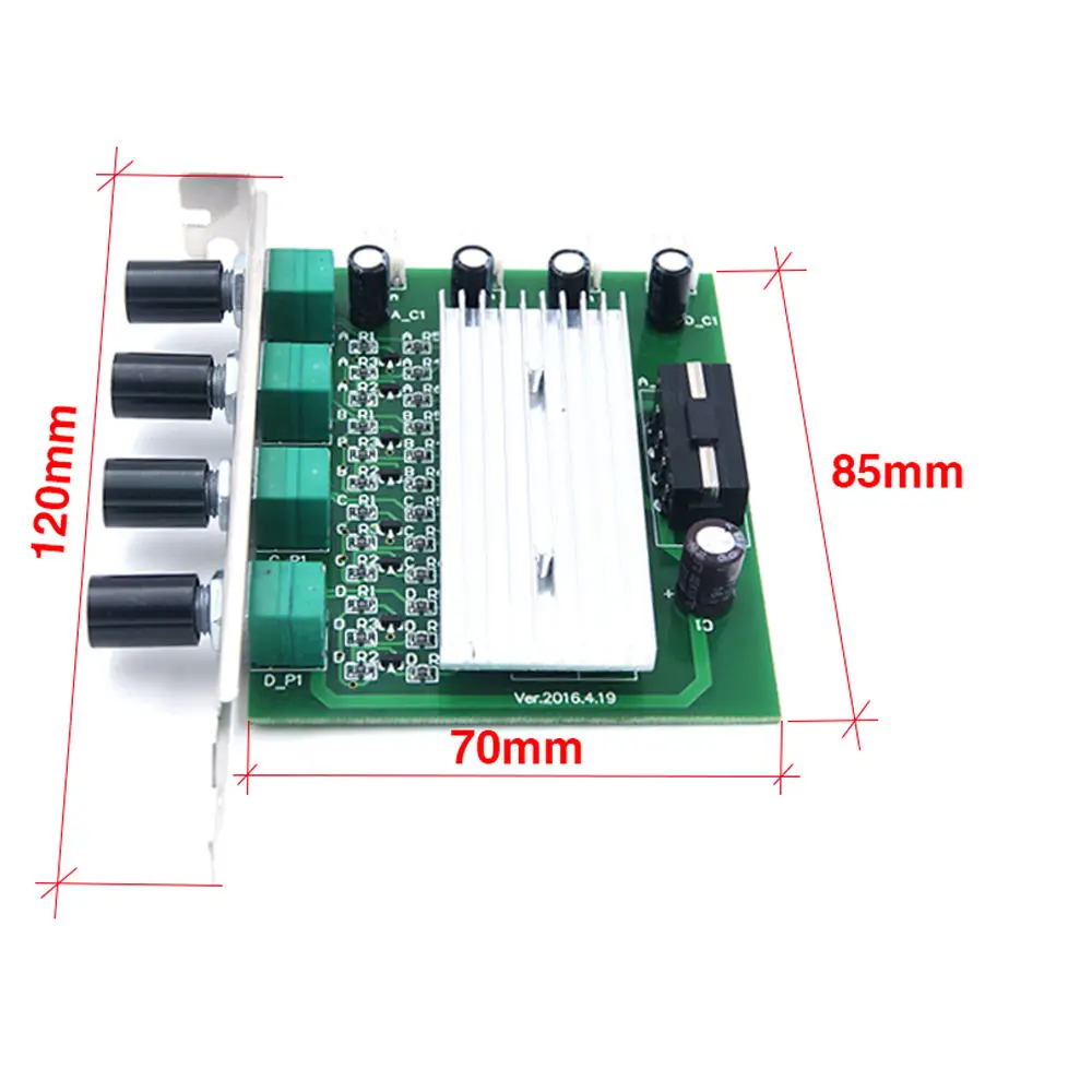 Pc PCI вентилятор контроль скорости Лер с выключателем ПК 4 канала 3 pin провода охлаждения вентилятор контроль скорости