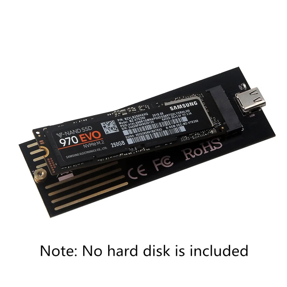 SP алюминиевый сплав USB3.1 к M.2 SSD NVME HDD корпус NGFF PCIE к разъему type-C корпус для жесткого диска JMS583 коробка для рабочего стола