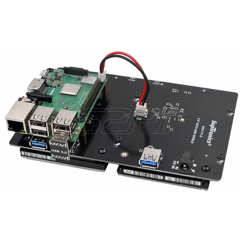52Pi X822 Dual 2 5 &quotSATA HDD/SSD щит USB 3 0 Плата расширения адаптер питания для Raspberry Pi 1 Модель