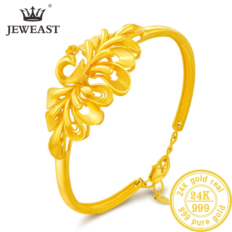 

SFE 24K Pure Gold Bracelet Real 999 Solid Gold Bangle Upscale Beautiful Romantic Trendy Classic Jewelry Hot Sell New 2020