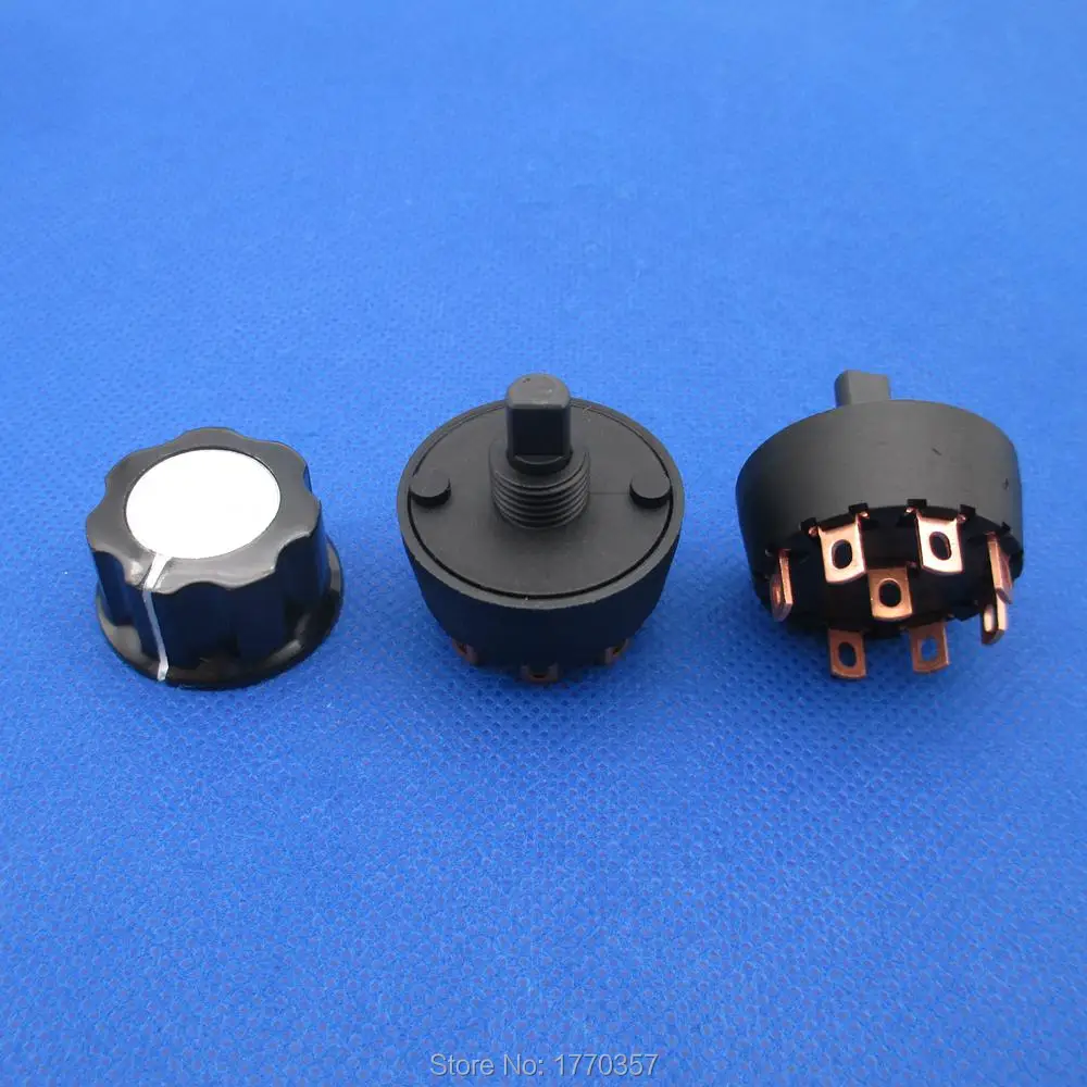 2 pcs new high quality 3 4 gear 5 6 7 with knob cap rotary switch 6A 250V power | Обустройство дома