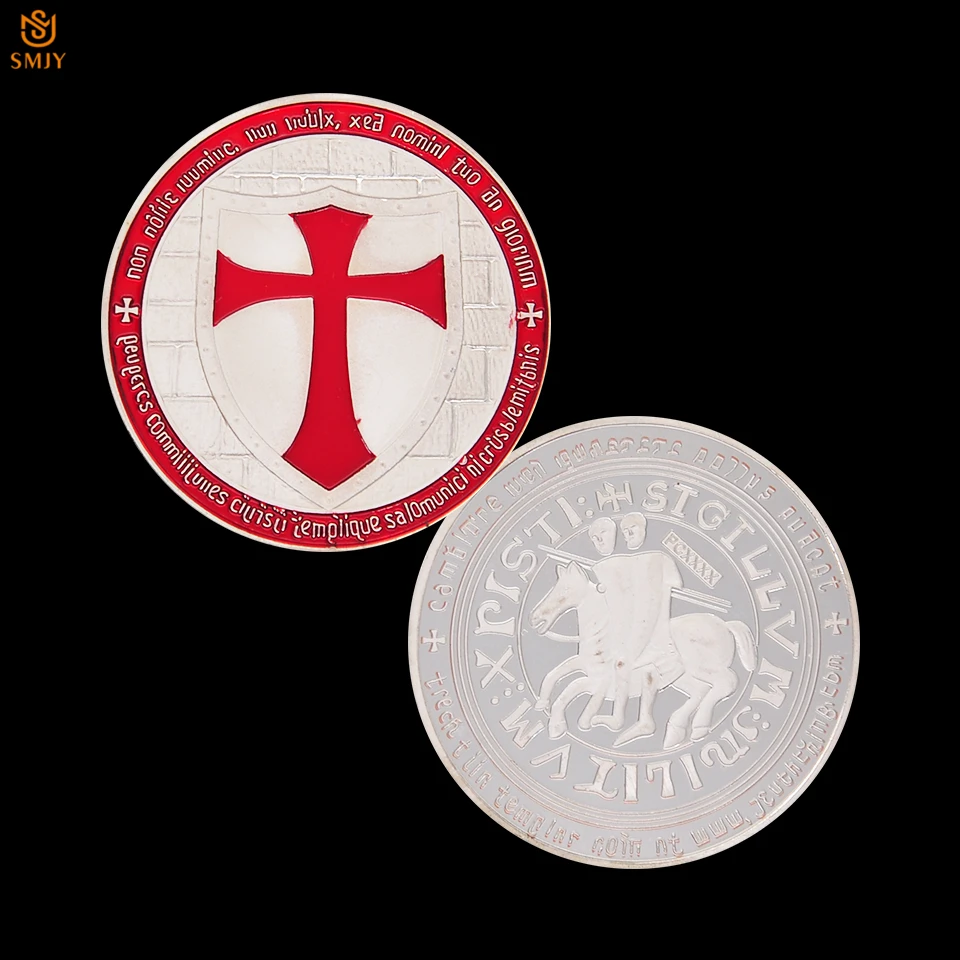 Красный элемент древняя вера католический паладин рыцарь Templar Crusader серебро 999