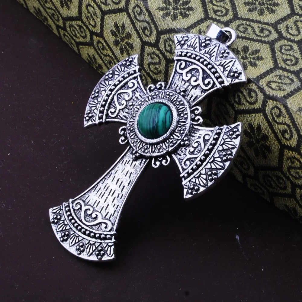 Natural Quartz Stone Beads Cross Pendant Opal Black Onyx Tiger eye Howlite  Free Leather Chains Necklace