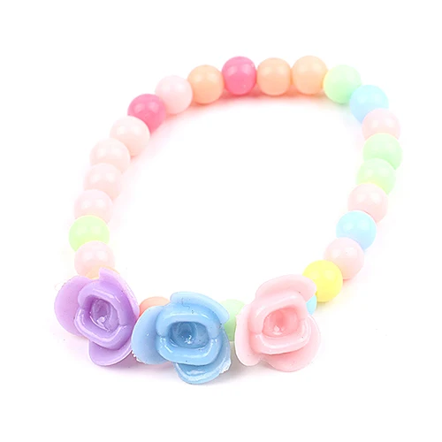 Комплект из колье и браслета с разноцветными бусинами|necklace bracelet|bracelet necklaceflower