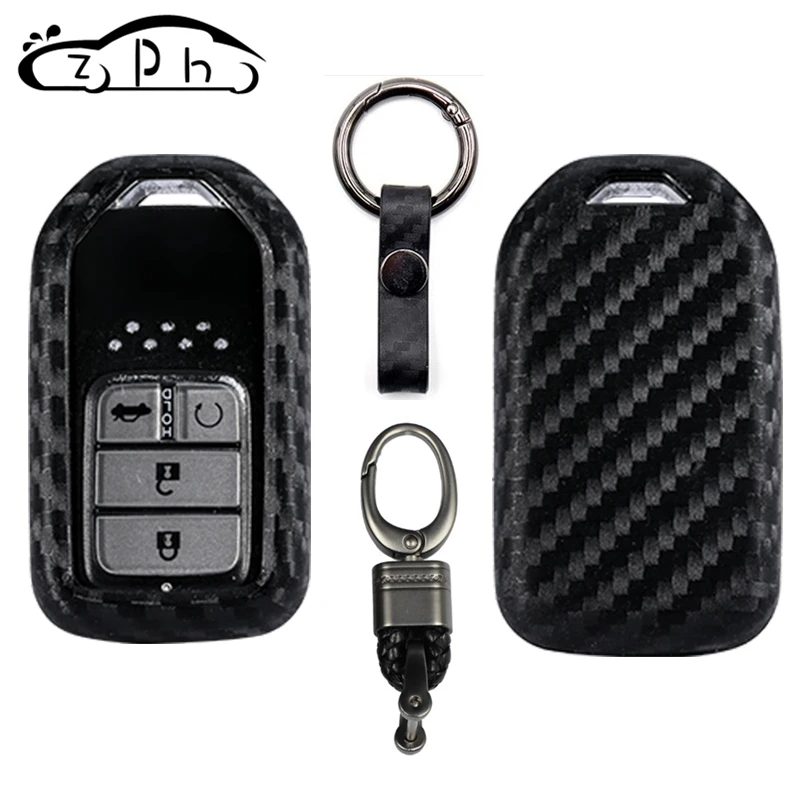 

Silicone Carbon Fiber Smart Protection Key Covers Accessories Car Styling Case for Honda Civic Accord EX EXL Crv Crz Hrv Shell