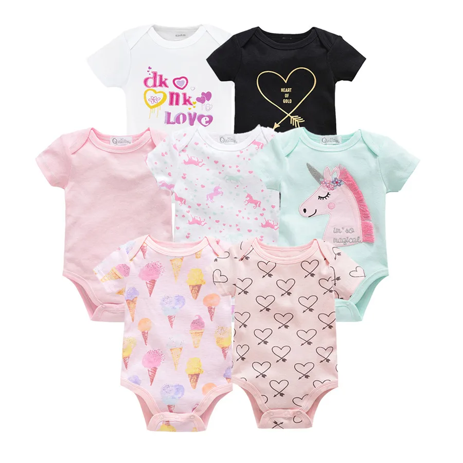 Kavkas vetement bebe, лето, 7 шт./лот, одежда для маленьких мальчиков, roupas de bebe recien nacido, Одежда для новорожденных девочек 0, 3, 6, 9, 12 месяцев - Цвет: 214622232288
