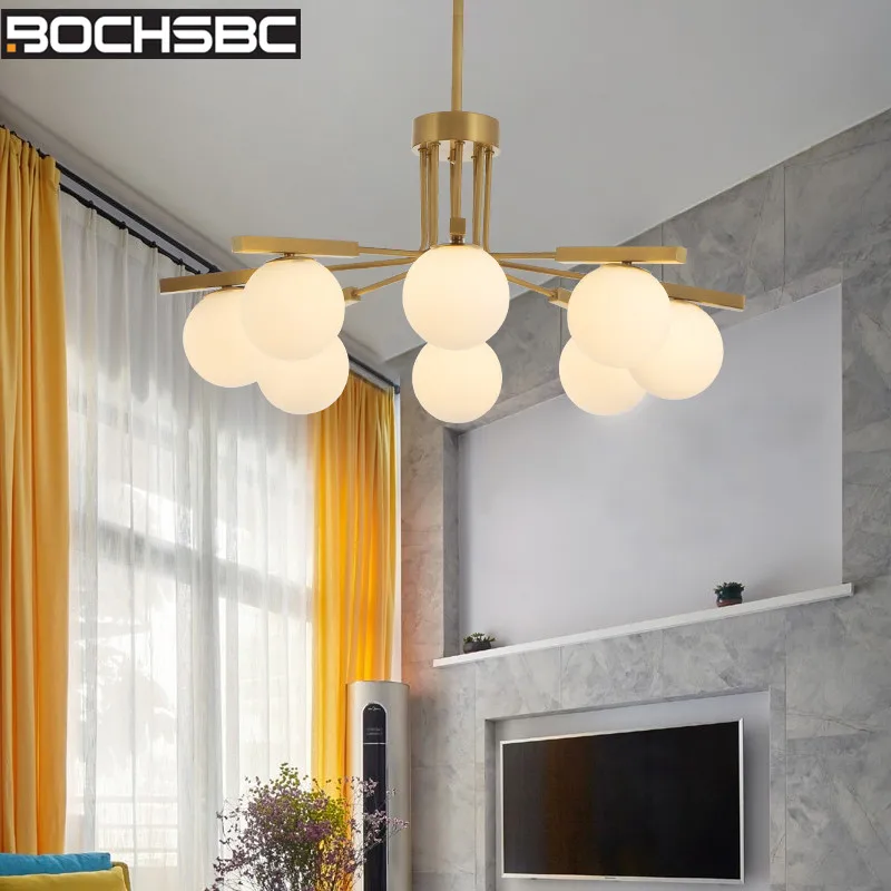 BOCHSBC стеклянный абажур подвесные лампы для столовой гостиной подвеска