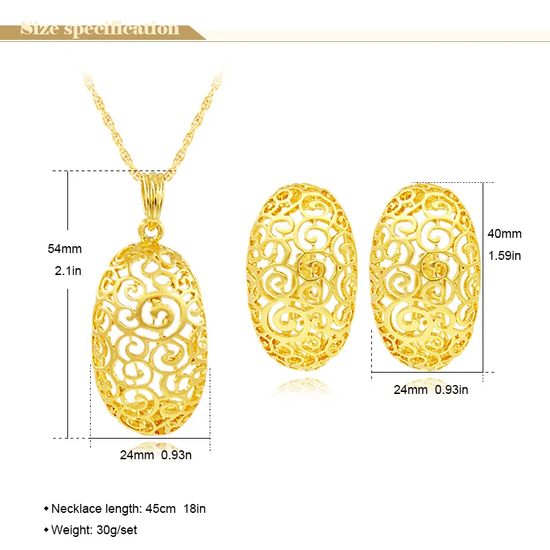 Женские Ювелирные наборы с подвеской большие сережки из сплава яйцевым