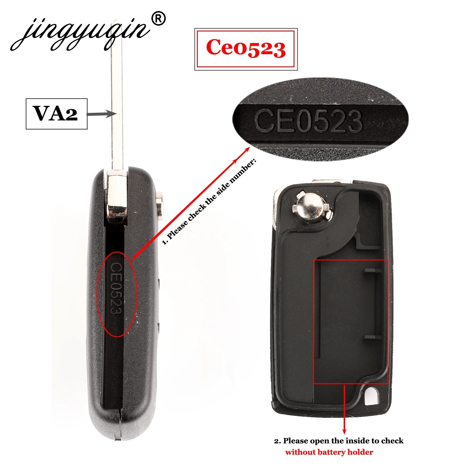 Jingyuqin 2/3 Кнопка флип Fob ключа автомобиля чехол Shell для peugeot 207 307 308 407 607 807 партнер Citroen C2 C3 C4 C5 C6 Xsara
