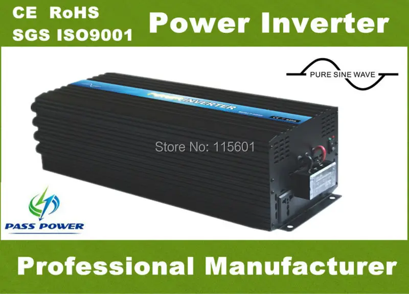 

Free Shipping DC 12V 24V 48V AC 110V 220V Single Phrase Off Grid PSW Pure Sine Wave Solar Power Inverter 5000W for Household
