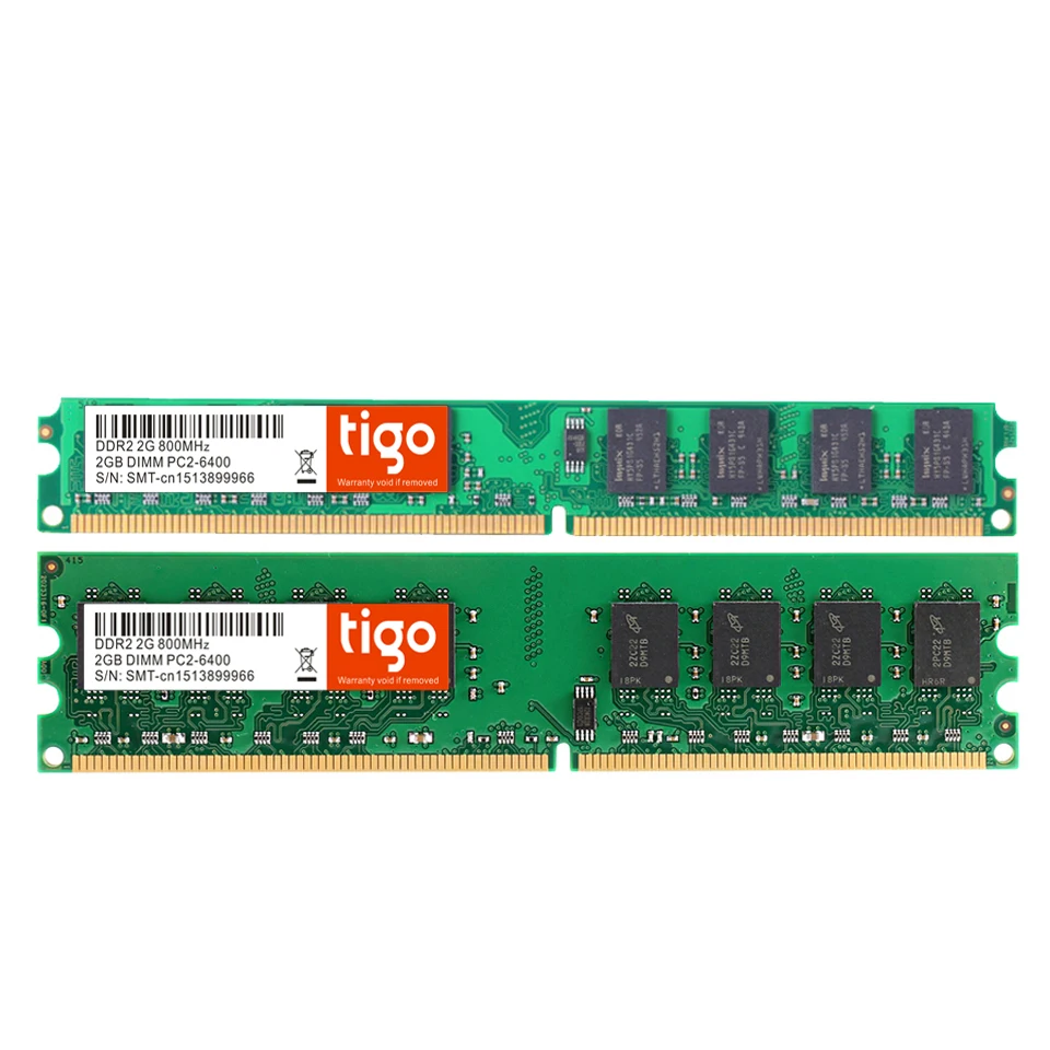 Tigo память для настольного компьютера б/у DDR2 (2pcsX2GB) 2GB 800MHz Φ 1 8 V CL6 240Pin 667MHz PC2 6400