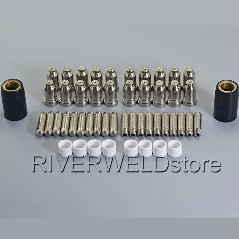 Plasma Electrode 50A/60A Tips 1.2 Fit SH-4 Plasma Torch Consumables Kit, 50pcs