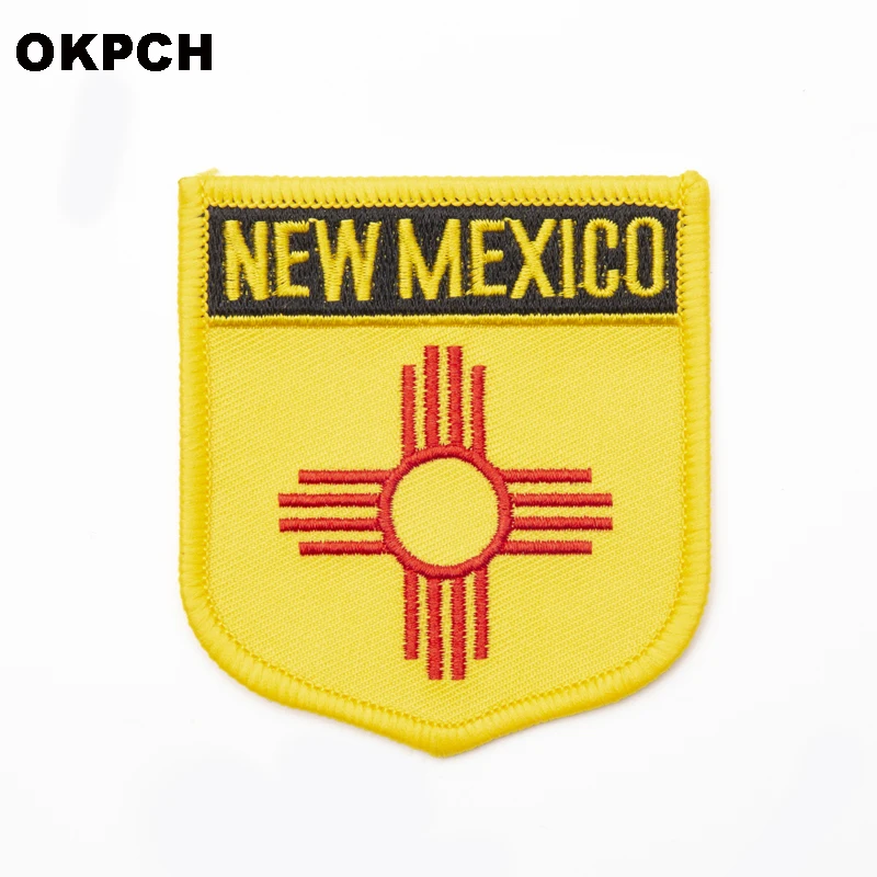 Нашивки в форме флага Нью Йорка Вышитый Флаг нашивки с национальным флагом для