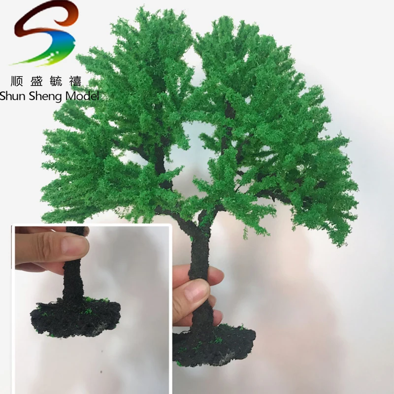 Новая модель 2019 года, миниатюрное зеленое цветное дерево, имитация ствола дерева, масштабная компоновка поезда, набор моделей деревьев
