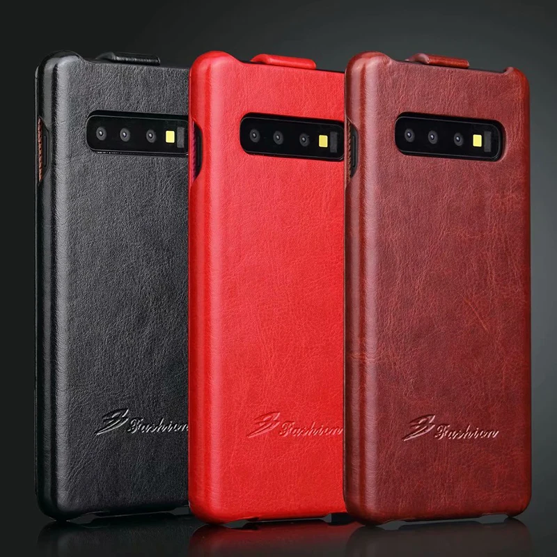 Чехол для Samsung Galaxy S10 кожаный откидной Вертикальный чехол с крышкой S 10 чехлы |