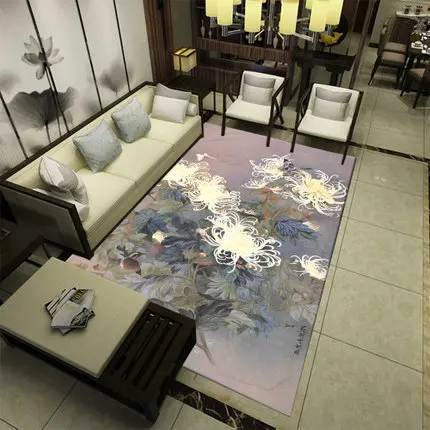 A4 Traditional Chinese Modern Living Room 3D Carpet Bedroom Bedside Rectangular Rugs Sofa Coffee Table Mat Study Room Home Accessor - Color: A4