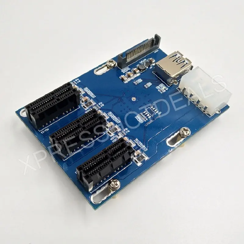 PCI E 1X Комплект расширения от 1 до 3 портов переключатель мультипликатор