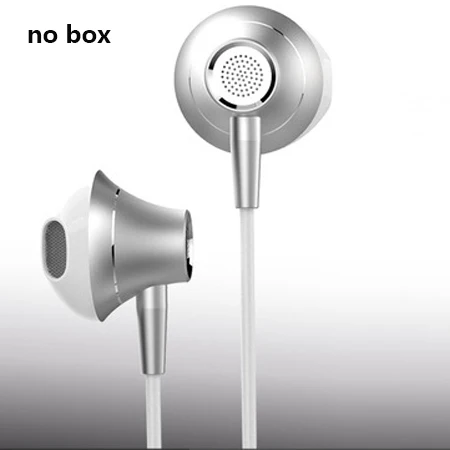 silver no box Плоские 3,5 мм наушники-вкладыши с микрофоном стерео HIFI супер бас проводные наушники гарнитура для телефона для iphone fone de ouvido - Цвет: silver no box