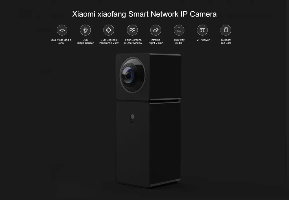 Xiaomi Xiaofang камера с двумя объективами версия панорамная умная сетевая ip-камера двухсторонняя аудио четыре экрана в одном окошке поддержка VR