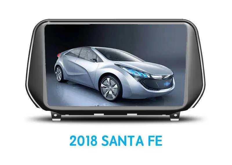10 1 дюймов Восьмиядерный Android 8 4G ram для hyundai SANTA FE 2018 2019 автомобильный dvd плеер