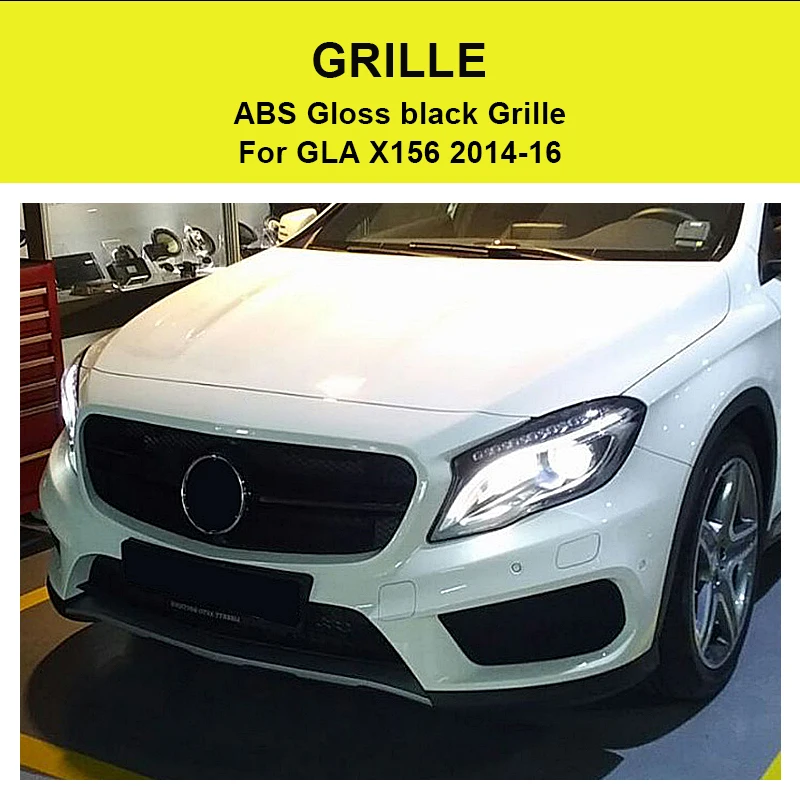 Подходит для MercedesMB X156 GLA Sport grill ABS Black без знака GLA-Class GLA200 GLA220 GLA250 GLA45 look grills 2014-16 |