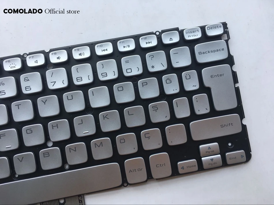 TR Турецкая клавиатура для DELL XPS 14Z L412Z 15Z L511Z сменная клавиатура TR раскладка Серебристая с подсветкой Клавиатура TR Раскладка