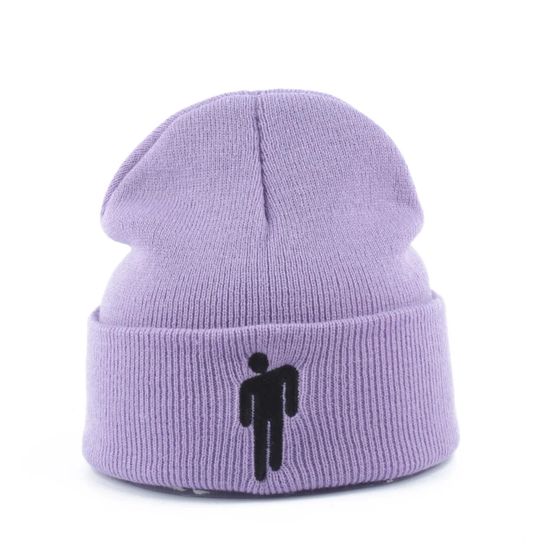 Новая модная вязаная шапка Billie Eilish с вышивкой gorro для женщин и мужчин, толстая вязаная зимняя шапка Harajuku в стиле хип-хоп Skullies Beanies