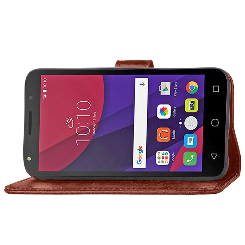 Чехол для телефона Alcatel Pixi 4 5 0 4G ot 5045 5045D 5045X5 "Флип из кожи ПУ и ТПУ чехол Клевер