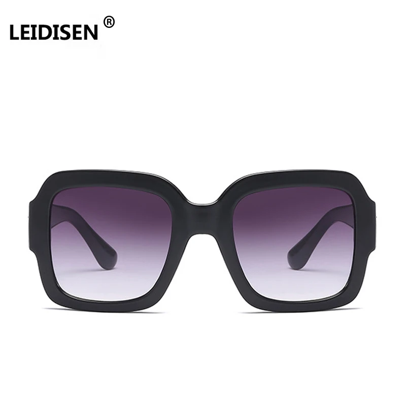 LEIDISEN 2018 Новые солнцезащитные очки Квадратные женские модные градиентные линзы