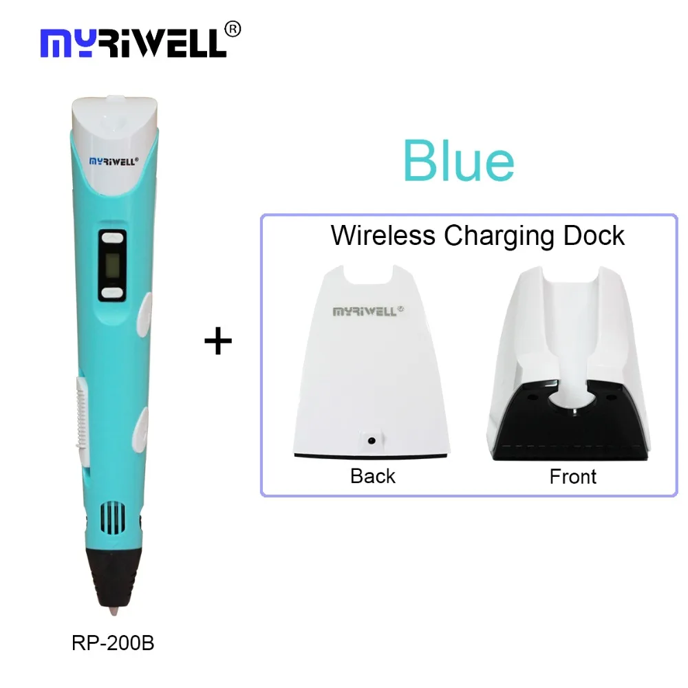 Myriwell 3D Ручка 4 го поколения Встроенный аккумулятор Беспроводная зарядка DIY печать