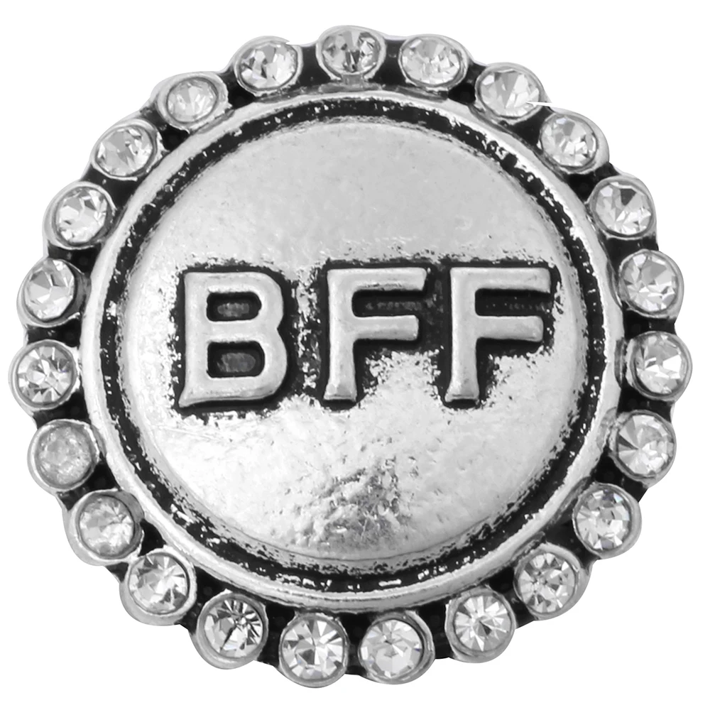 10 шт./лот оптовая продажа 18 мм кнопки ювелирные изделия со стразами BFF