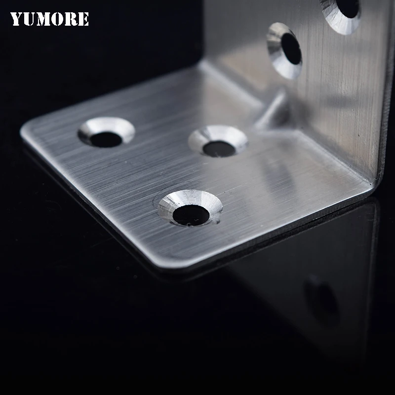 YUMORE 100 шт. Нержавеющая сталь Угловые скобы шарнир крепление с поворотом на 90