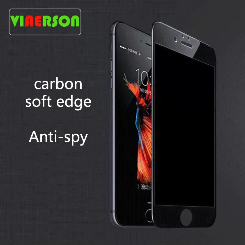 VIAERSON углеродное мягкое анти-шпионское Закаленное стекло протектор для iPhone X 6 6s