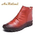 AARDIMIДизайнерские женские ботинки из натуральной кожи; Сезон осень-зима; Однотонные женские Ботинки Martin; Повседневная зимняя обувь; Женские ботинки на плоской подошве