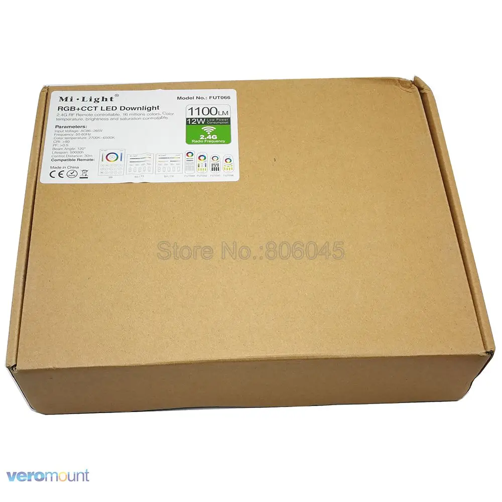 Светодиодный светильник Mi Light FUT066 12 Вт 2 4 В переменного тока|downlight led|rgb warm whitedownlight