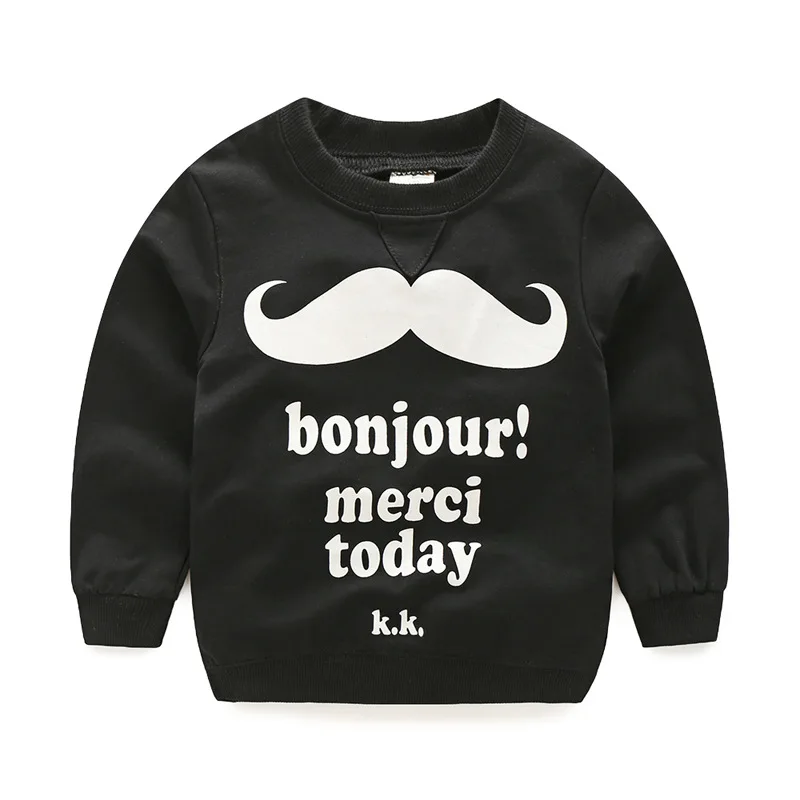 2019 new spring boys girls t shirt High quality cotton Moustache kids sweatshirt Baby costume Children's clothing | Детская одежда