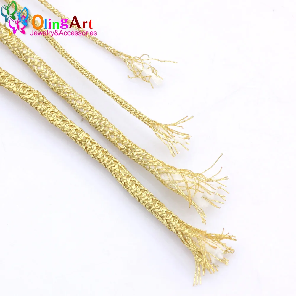 

OlingArt 0.8mm/1.0mm/2.0mm/2.4mm Gold Silver thread color line Chinese Knot String Knit Cord Ropes Line Wire DIY Jewelry Making